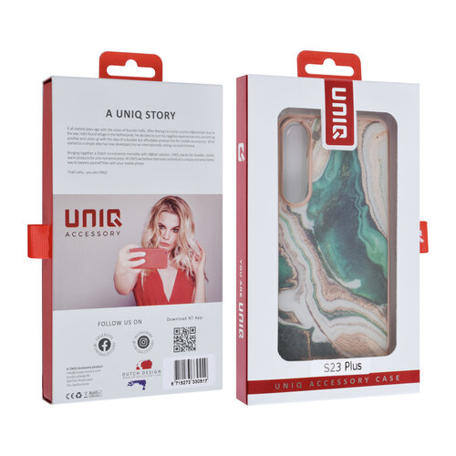 UNIQ Accessory UNIQ Accessory Galaxy S23 Plus TPU Backcover - Marble Green