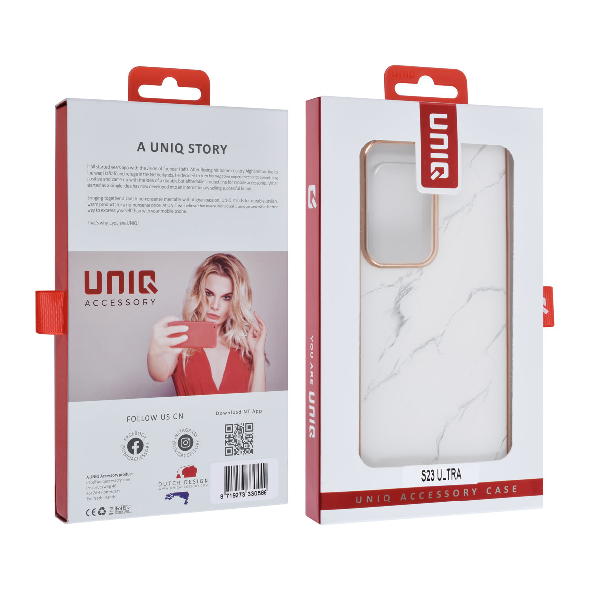 UNIQ Accessory UNIQ Accessory Galaxy S23 Ultra TPU Backcover - Marble, foto 4 van 4