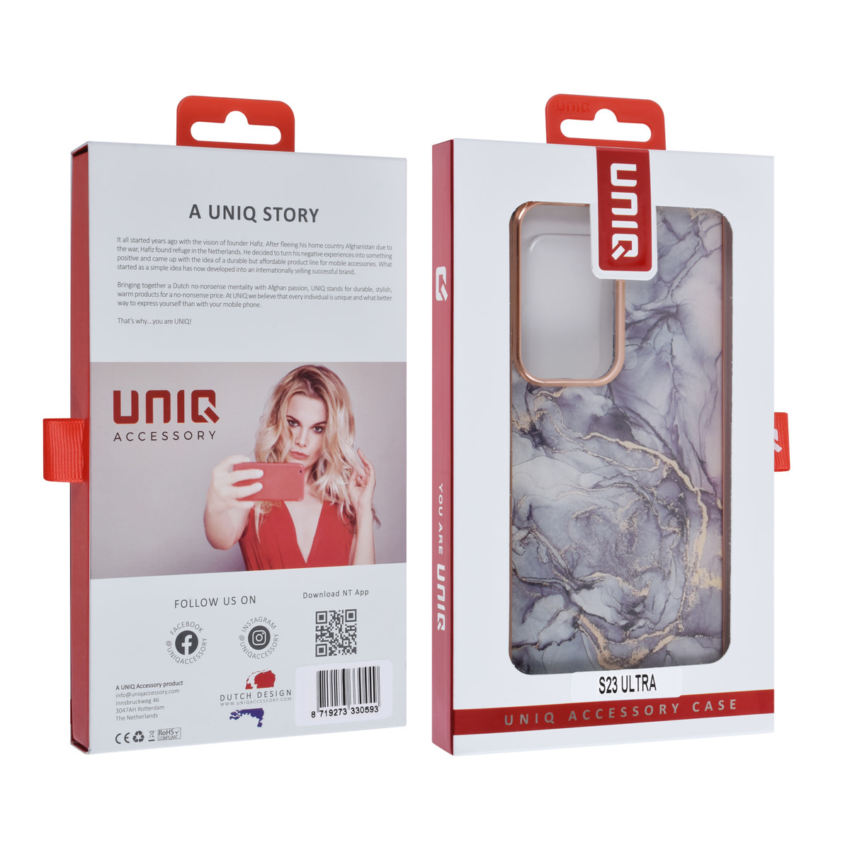 UNIQ Accessory UNIQ Accessory Galaxy S23 Ultra TPU Backcover - Marble Grey, foto 4 van 4