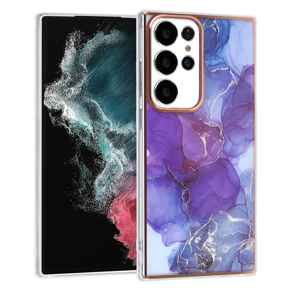 UNIQ Accessory UNIQ Accessory Galaxy S23 Ultra TPU Backcover - Marble Purple UNIQ Accessory UNIQ Accessory Galaxy S23 Ultra TPU Backcover - Marble Purple