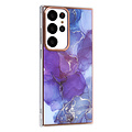 UNIQ Accessory UNIQ Accessory Galaxy S23 Ultra TPU Backcover - Marble Purple