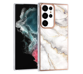 UNIQ Accessory UNIQ Accessory Galaxy S23 Ultra TPU Backcover - Marble White UNIQ Accessory UNIQ Accessory Galaxy S23 Ultra TPU Backcover - Marble White