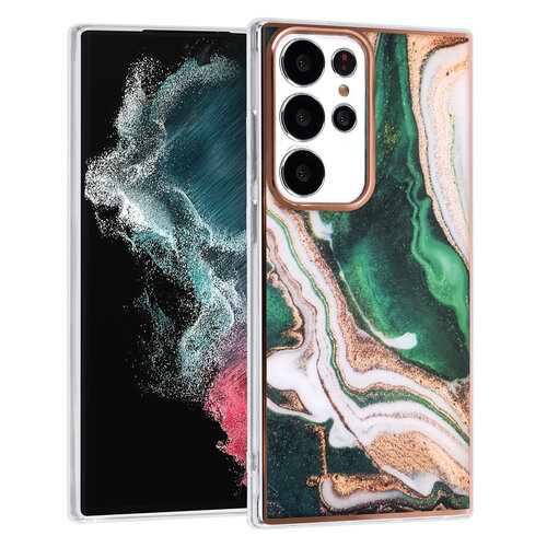 UNIQ Accessory UNIQ Accessory Galaxy S23 Ultra TPU Backcover - Marble Green