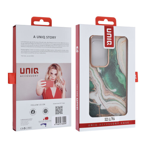 UNIQ Accessory UNIQ Accessory Galaxy S23 Ultra TPU Backcover - Marble Green