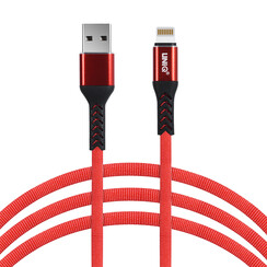 UNIQ Accessory câble de charge et de données - USB / Lightning, 2 m, rouge