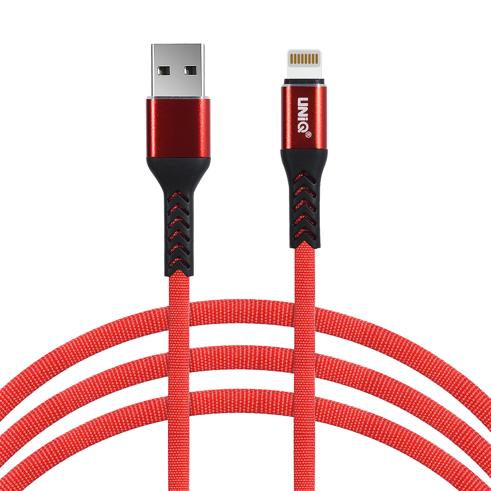 UNIQ Accessory UNIQ Accessory Lightning USB Kabel 200cm snellader dataoverdracht - Rood