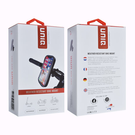 UNIQ Accessory UNIQ Accessory Porte-Vélo Résistant Aux Intempéries 6.1 inch - Noir UNIQ Accessory UNIQ Accessory Porte-Vélo Résistant Aux Intempéries 6.1 inch - Noir