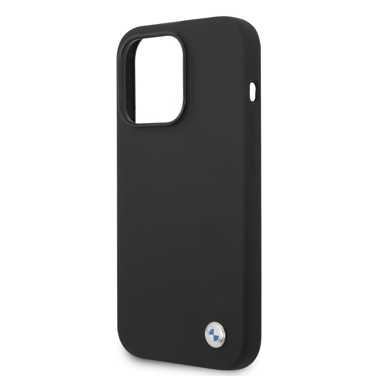 BMW BMW iPhone 14 Pro Silicone Backcover - Metal Logo - Zwart, foto 5 van 6