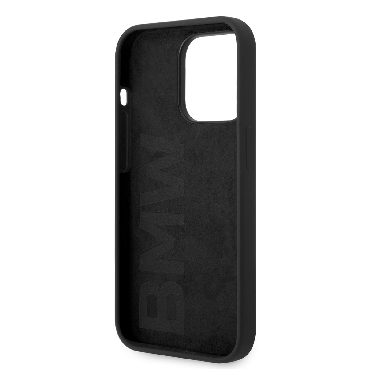 BMW BMW iPhone 14 Pro Silicone Backcover - Metal Logo - Zwart, foto 6 van 6
