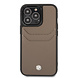 BMW BMW Coque arrière rigide pour iPhone 14 Pro Max - Porte-cartes - Taupe BMW BMW Coque arrière rigide pour iPhone 14 Pro Max - Porte-cartes - Taupe