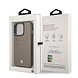 BMW BMW Coque arrière rigide pour iPhone 14 Pro Max - Porte-cartes - Taupe BMW BMW Coque arrière rigide pour iPhone 14 Pro Max - Porte-cartes - Taupe
