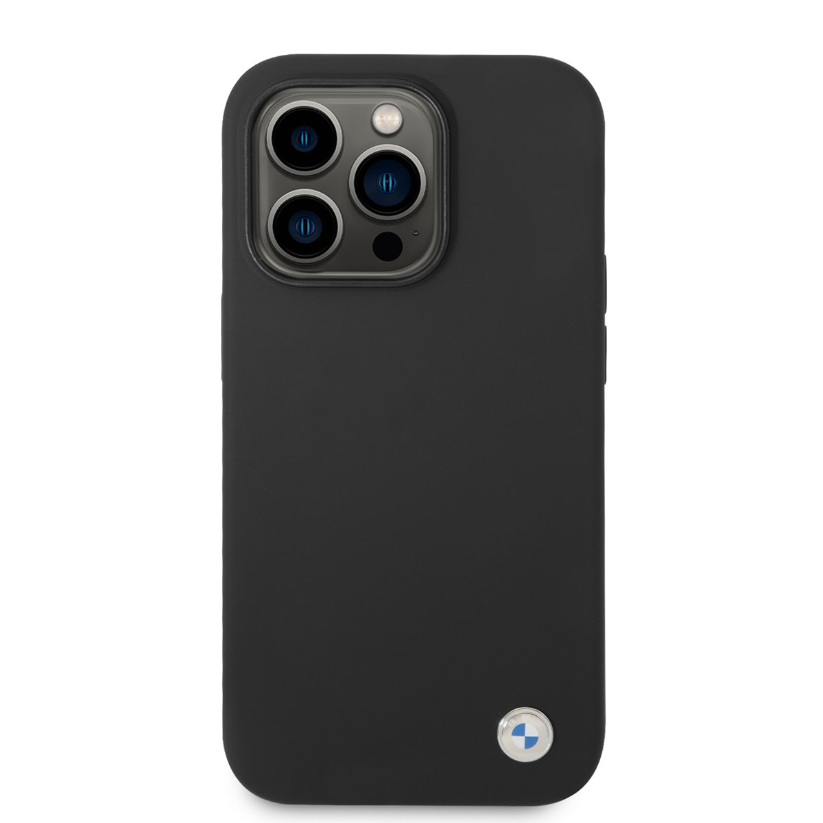 BMW BMW iPhone 14 Pro Max Silicone Backcover - Metal Logo - Zwart, foto 3 van 6