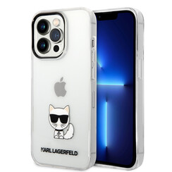 Karl Lagerfeld Coque arrière en TPU pour iPhone 14 Pro - Choupette - Transparent