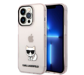 Karl Lagerfeld Karl Lagerfeld iPhone 14 Pro TPU Backcover - Choupette - Transparent - Pink Karl Lagerfeld Karl Lagerfeld iPhone 14 Pro TPU Backcover - Choupette - Transparent - Pink