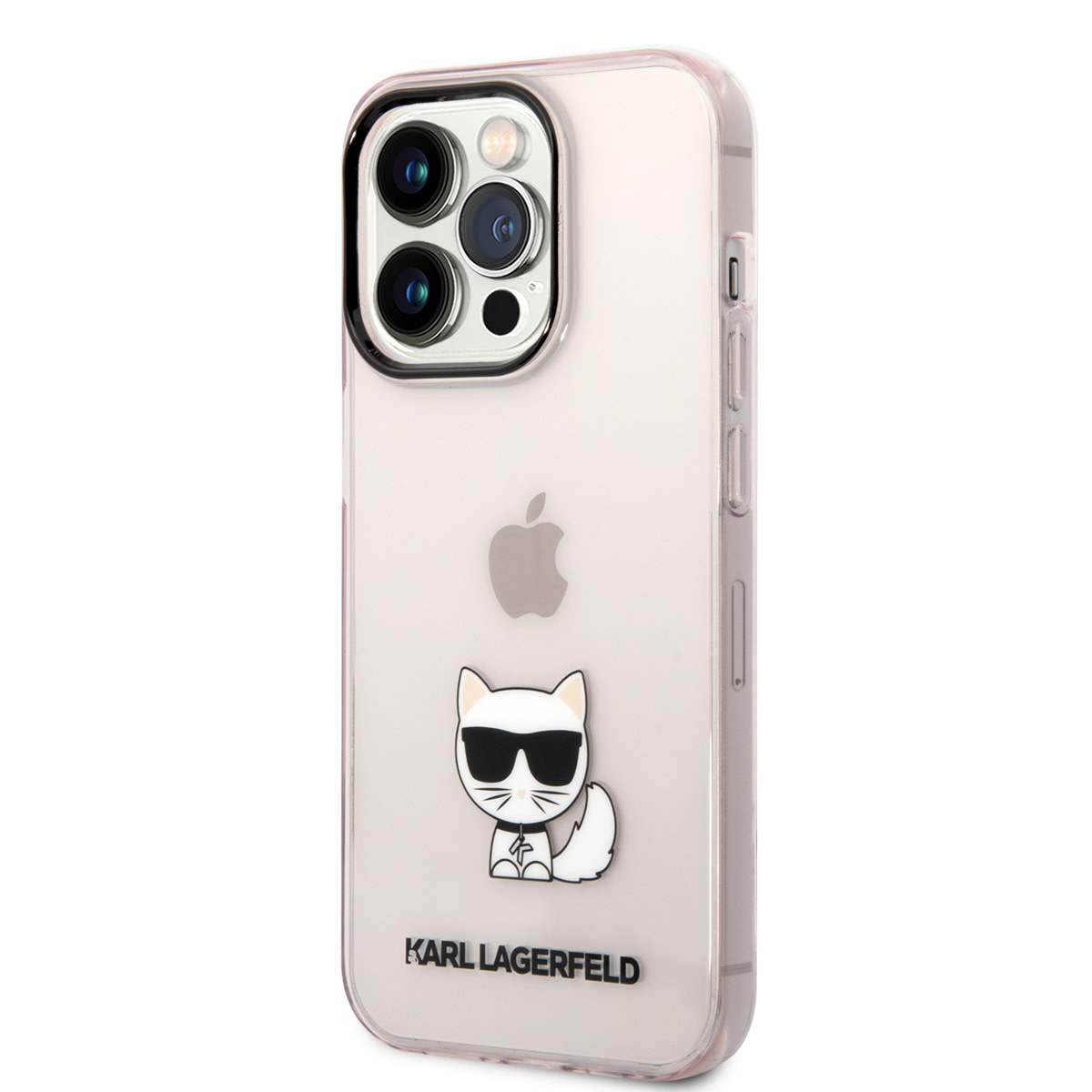 Karl Lagerfeld Karl Lagerfeld iPhone 14 Pro TPU Backcover - Choupette - Transparent - Roze, foto 2 van 6