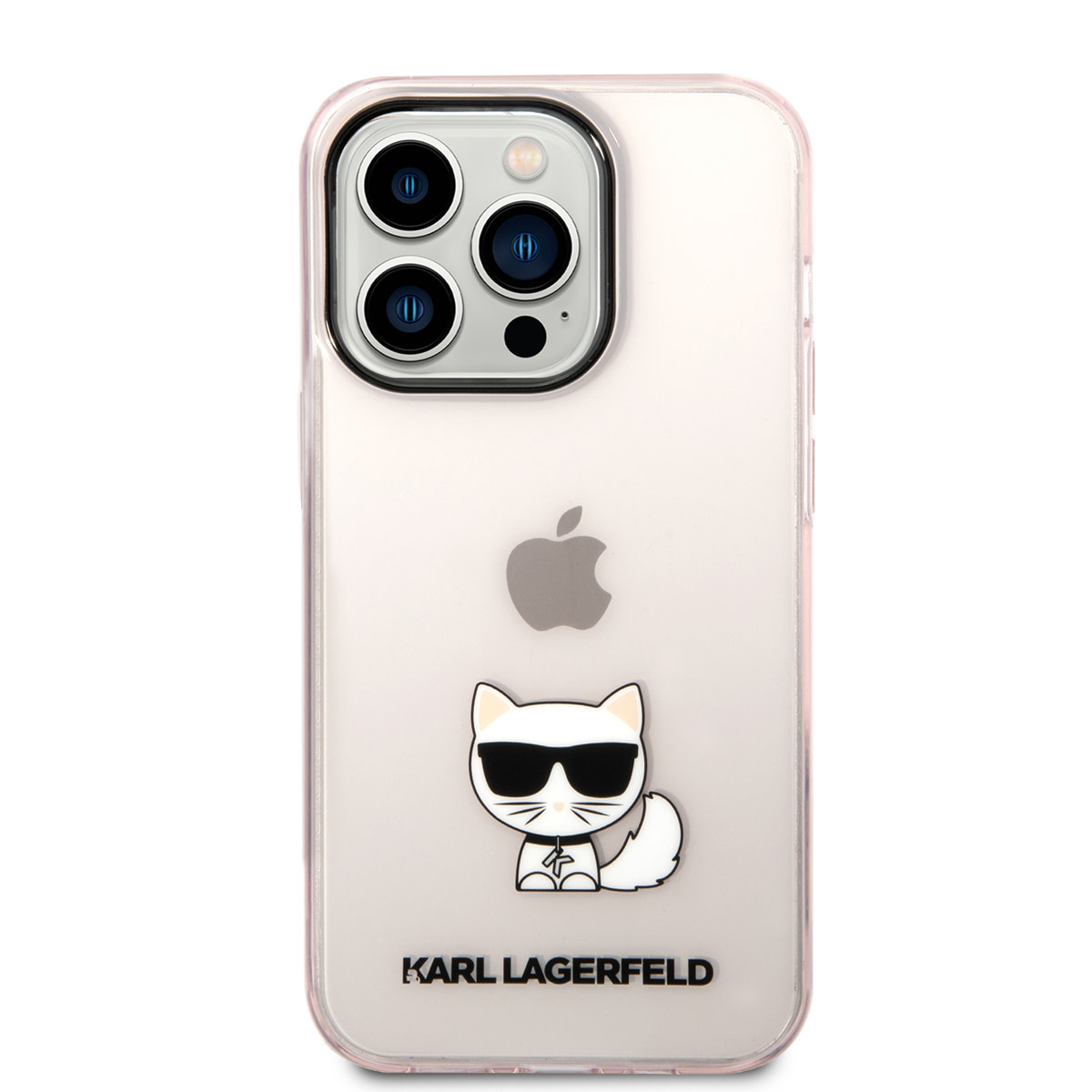Karl Lagerfeld Karl Lagerfeld iPhone 14 Pro TPU Backcover - Choupette - Transparent - Roze, foto 3 van 6