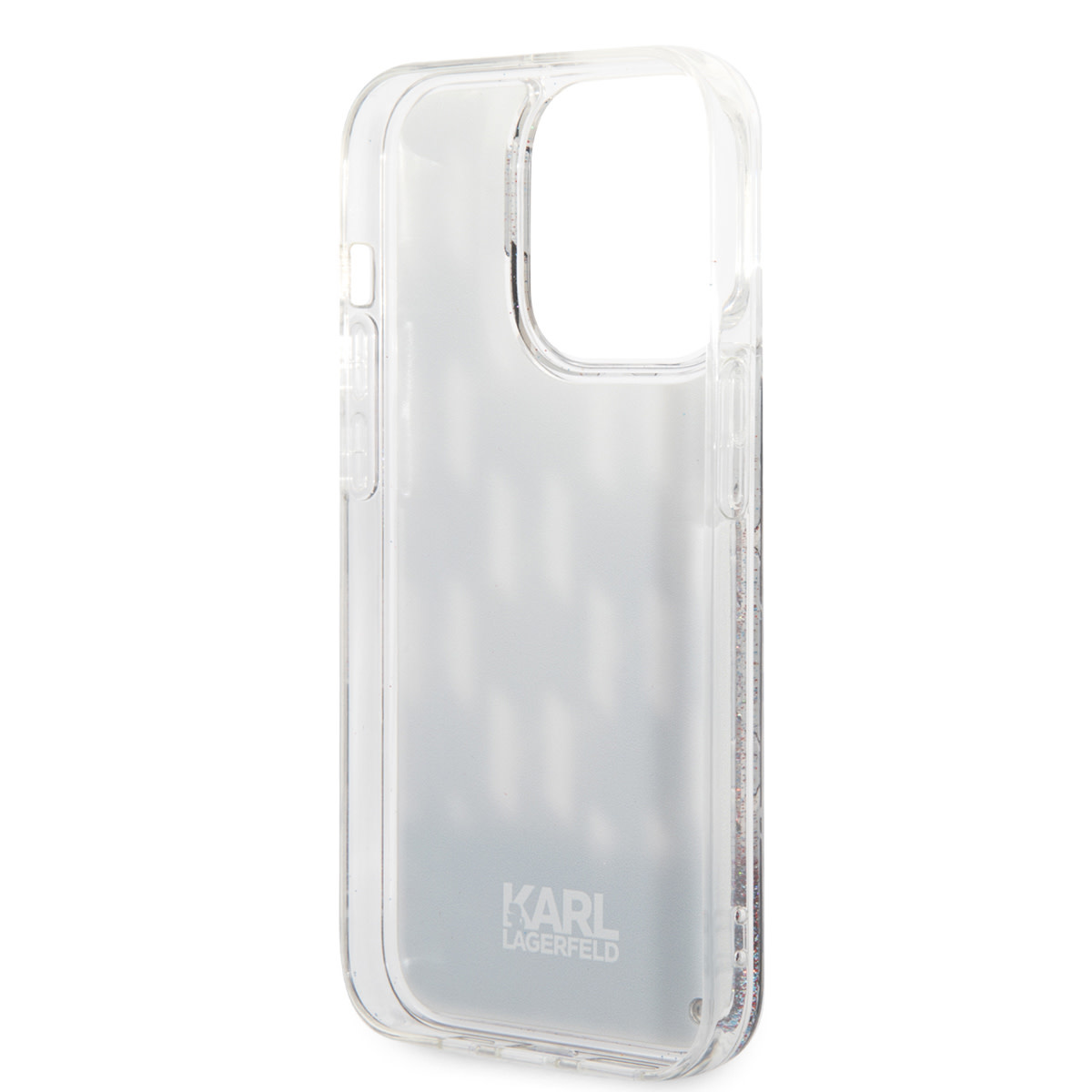 Karl Lagerfeld Karl Lagerfeld iPhone 14 Pro TPU Backcover - Liquid Glitter - Monogram - Zwart, foto 6 van 6