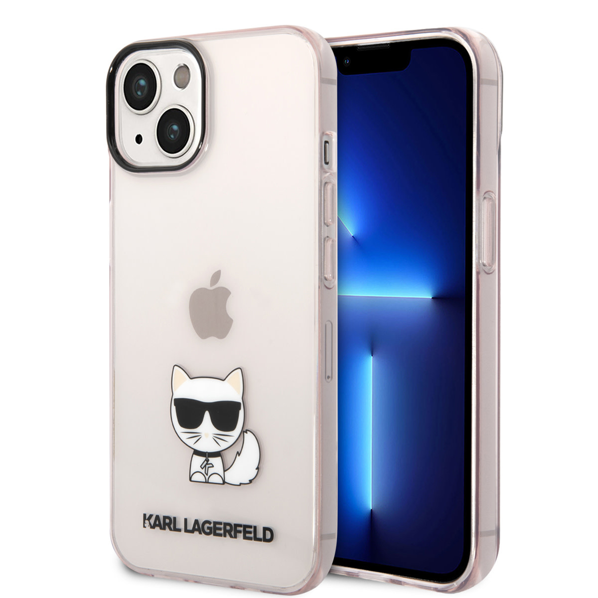Karl Lagerfeld Karl Lagerfeld iPhone 14 & 15 Plus TPU Backcover - Choupette - Transparent - Roze