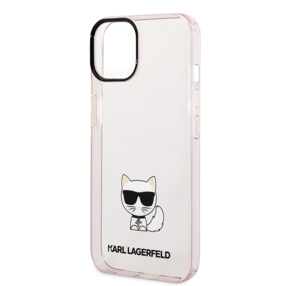 Karl Lagerfeld Karl Lagerfeld Coque arriere en TPU pour iPhone 14 & 15 Plus - Choupette - Transparent - Rose Karl Lagerfeld Karl Lagerfeld Coque arriere en TPU pour iPhone 14 & 15 Plus - Choupette - Transparent - Rose