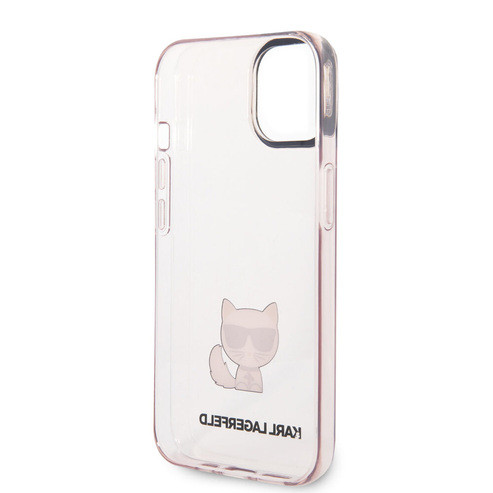 Karl Lagerfeld Karl Lagerfeld Coque arriere en TPU pour iPhone 14 & 15 Plus - Choupette - Transparent - Rose Karl Lagerfeld Karl Lagerfeld Coque arriere en TPU pour iPhone 14 & 15 Plus - Choupette - Transparent - Rose