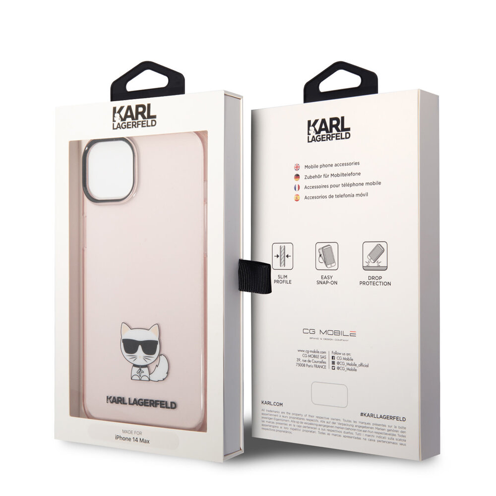Karl Lagerfeld Karl Lagerfeld Coque arriere en TPU pour iPhone 14 & 15 Plus - Choupette - Transparent - Rose Karl Lagerfeld Karl Lagerfeld Coque arriere en TPU pour iPhone 14 & 15 Plus - Choupette - Transparent - Rose