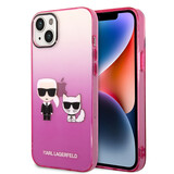 Karl Lagerfeld Karl Lagerfeld Coque arriere rigide pour iPhone 14 & 15 Plus - K&C - Gradient - Rose Karl Lagerfeld Karl Lagerfeld Coque arriere rigide pour iPhone 14 & 15 Plus - K&C - Gradient - Rose