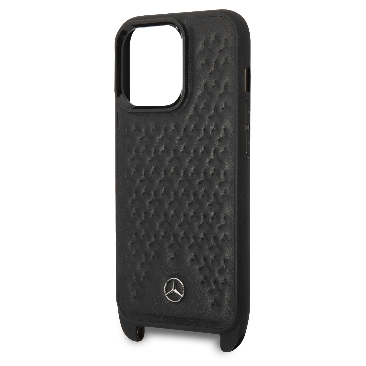 Mercedes-Benz Mercedes-Benz iPhone 14 & 15 Plus TPU Backcover - Strap Case - Star Pattern - Zwart, foto 4 van 6