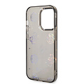 Guess Guess TPU Peony Glitter Hardcase Hoesje voor Apple iPhone 14 Pro - Zwart