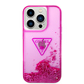Guess Guess TPU Liquid Glitter Hardcase Hoesje - Translucent - Apple iPhone 14 Pro