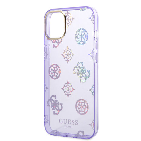 Guess Guess Coque arriere rigide pour iPhone 14 & 15 Plus - Peony Glitter - Lilas Guess Guess Coque arriere rigide pour iPhone 14 & 15 Plus - Peony Glitter - Lilas