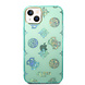 Guess Guess iPhone 14 & 15 Plus Hardcase Backcover - Peony Glitter - Turquoise Guess Guess iPhone 14 & 15 Plus Hardcase Backcover - Peony Glitter - Turquoise