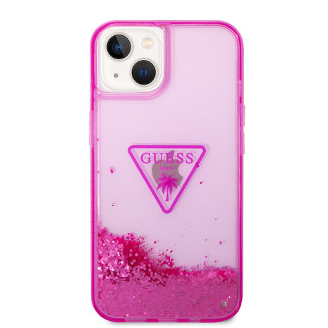 Guess Guess Coque arriere rigide pour iPhone 14 & 15 Plus - Liquid Glitter - Translucide - Fuchsia Guess Guess Coque arriere rigide pour iPhone 14 & 15 Plus - Liquid Glitter - Translucide - Fuchsia