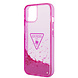 Guess Guess TPU Liquid Glitter Hardcase Hoesje voor Apple iPhone 14 & 15 Plus - Translucent Guess Guess TPU Liquid Glitter Hardcase Hoesje voor Apple iPhone 14 & 15 Plus - Translucent