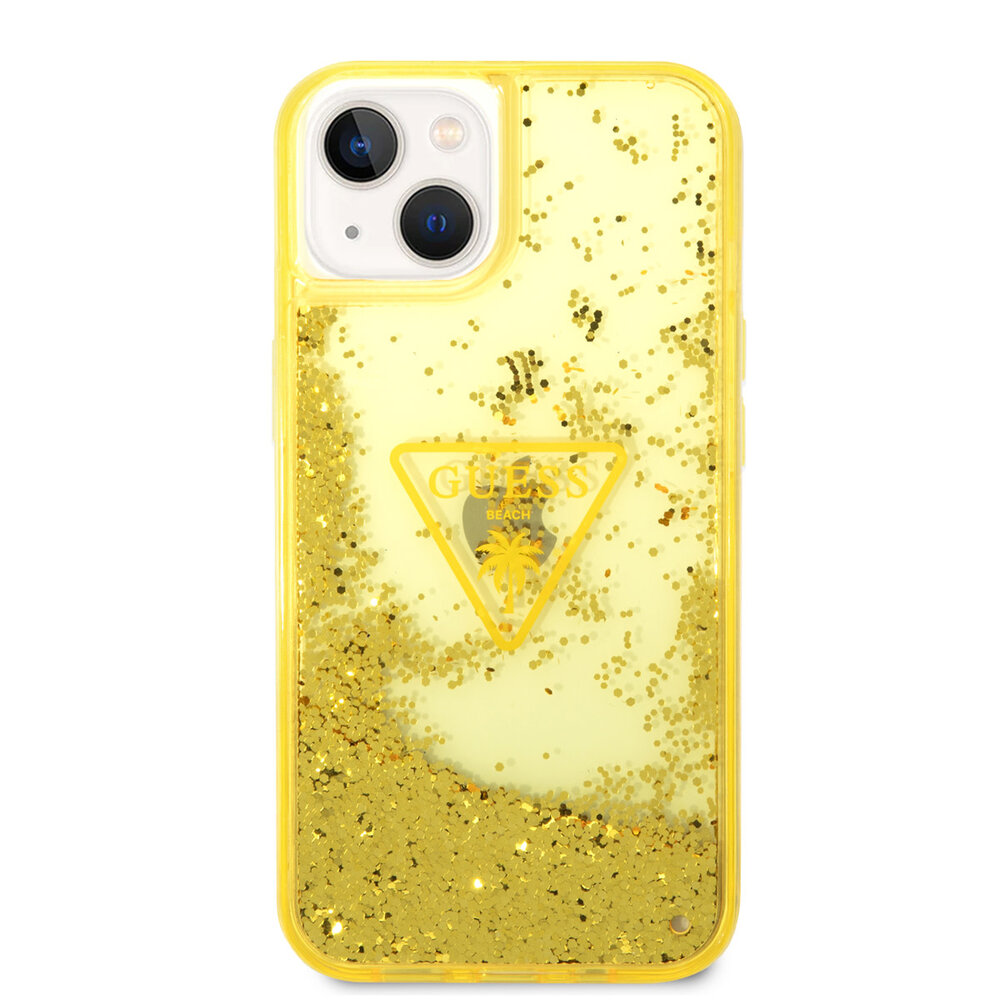 Guess Guess TPU Liquid Glitter Translucent Hardcase Hoesje voor Apple iPhone 14 & 15 Plus Guess Guess TPU Liquid Glitter Translucent Hardcase Hoesje voor Apple iPhone 14 & 15 Plus