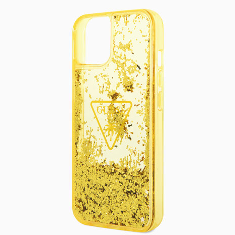 Guess Guess Coque arriere rigide pour iPhone 14 & 15 Plus - Liquid Glitter - Translucide - Jaune Guess Guess Coque arriere rigide pour iPhone 14 & 15 Plus - Liquid Glitter - Translucide - Jaune