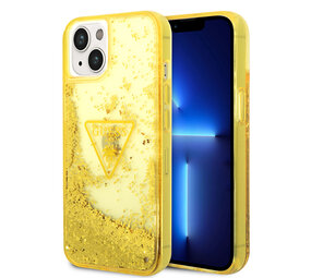 Guess Guess Coque arriere rigide pour iPhone 14 & 13 - Liquid Glitter - Translucide - Jaune Guess Guess Coque arriere rigide pour iPhone 14 & 13 - Liquid Glitter - Translucide - Jaune