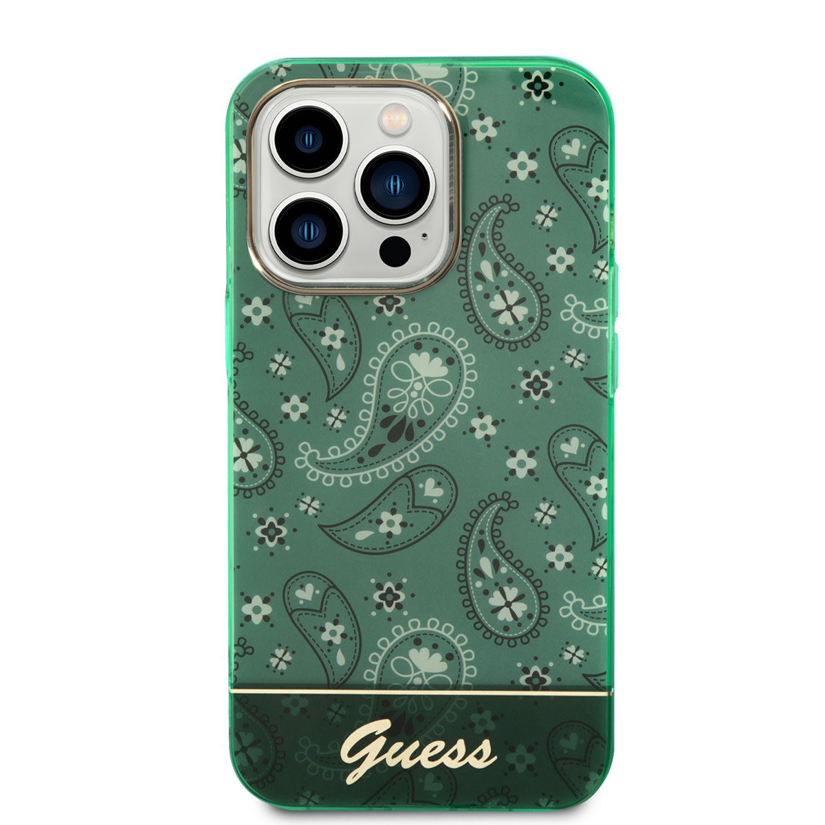 Guess Guess Paisley Collection TPU Hardcase Hoesje voor Apple iPhone 14 Pro Max - Groen, foto 3 van 6