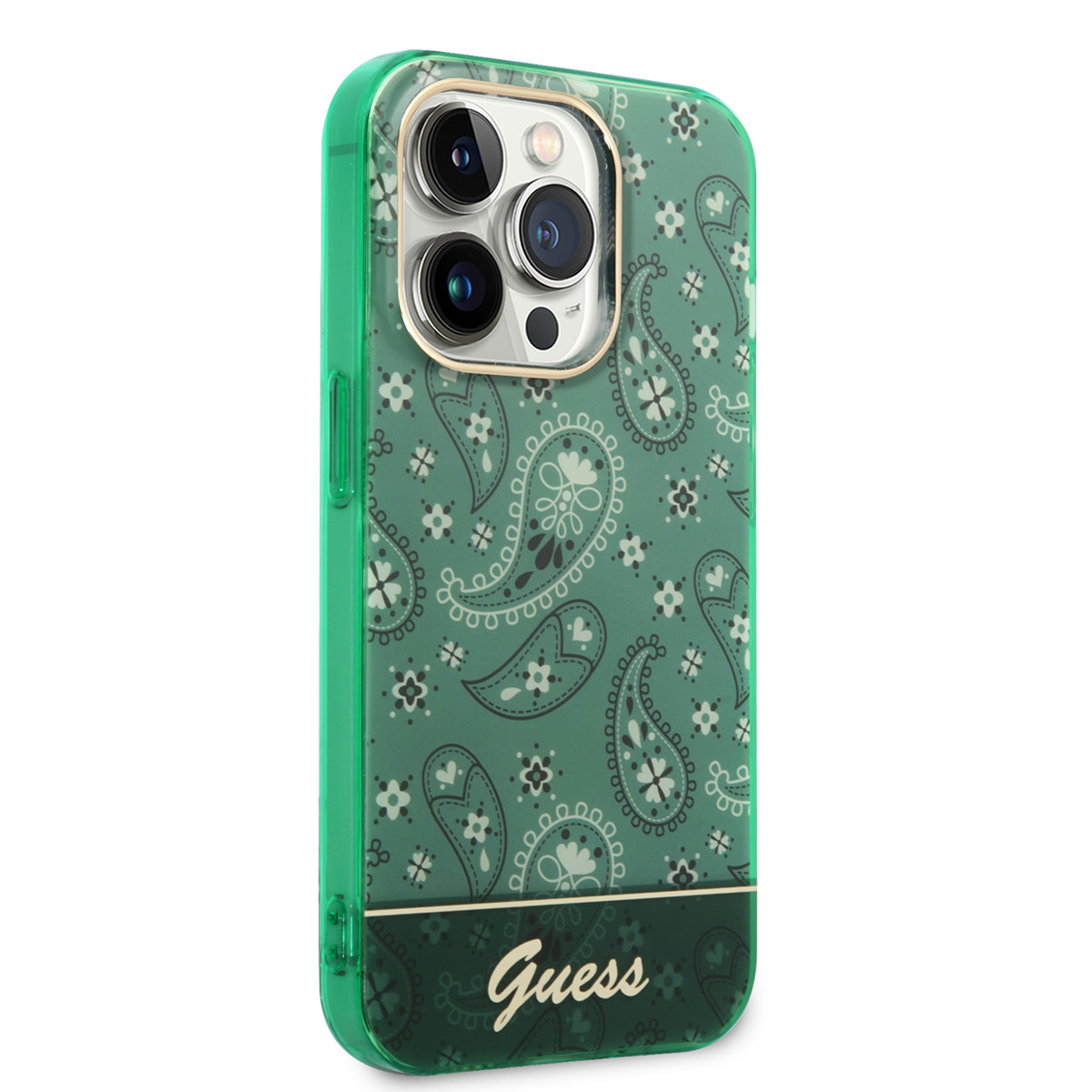 Guess Guess Paisley Collection TPU Hardcase Hoesje voor Apple iPhone 14 Pro Max - Groen, foto 4 van 6