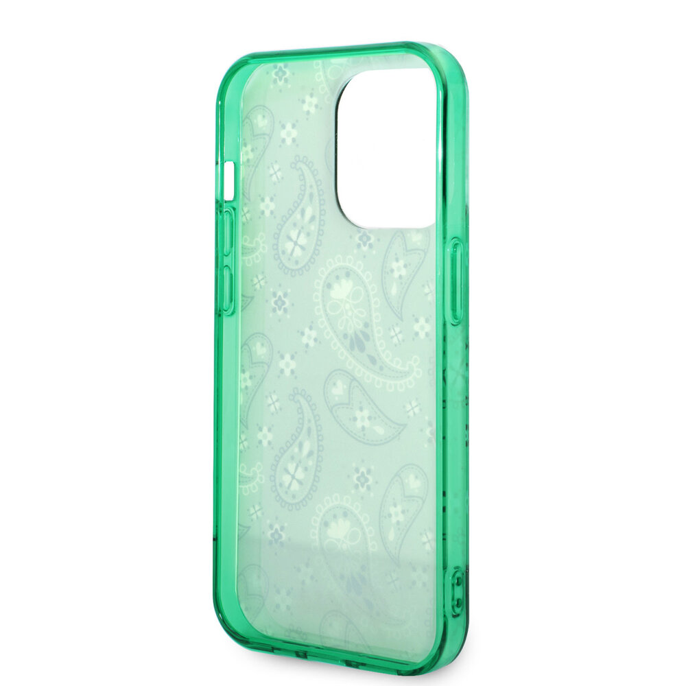 Guess Guess Coque arrière rigide pour iPhone 14 Pro Max - Collection Cachemire - Vert Guess Guess Coque arrière rigide pour iPhone 14 Pro Max - Collection Cachemire - Vert