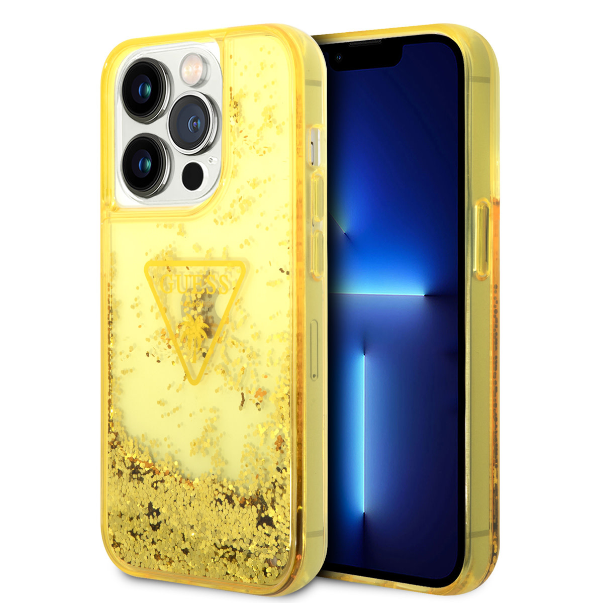 Guess Guess TPU Liquid Glitter Translucent Hardcase Hoesje voor Apple iPhone 14 Pro Max
