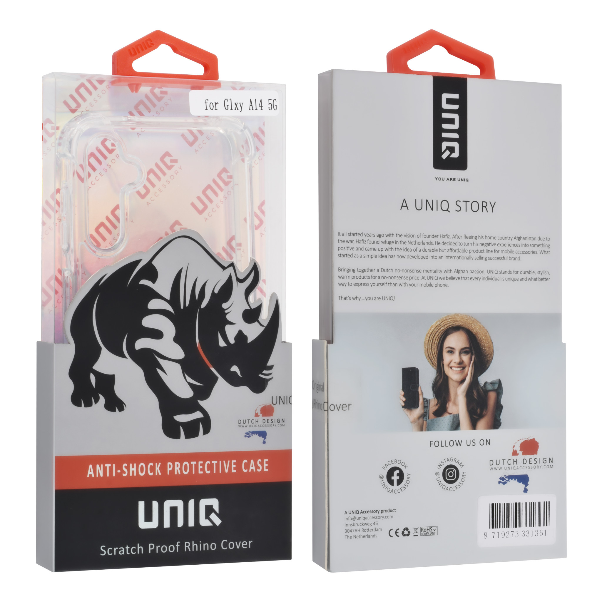 UNIQ Accessory UNIQ Accessory Samsung Galaxy A14 5G TPU Backcover - Transparant - Antishock, foto 4 van 4