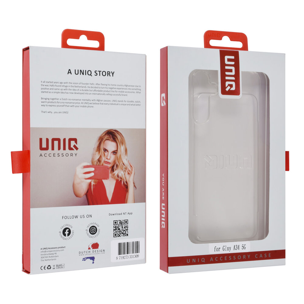 UNIQ Accessory UNIQ Accessory Galaxy A34 5G TPU Backcover - Transparent UNIQ Accessory UNIQ Accessory Galaxy A34 5G TPU Backcover - Transparent
