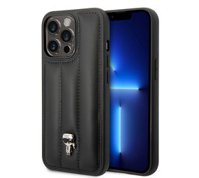 Karl Lagerfeld Karl Lagerfeld iPhone 14 Pro Hardcase Backcover - Puffy Ikonik Pin - Nylon - Black Karl Lagerfeld Karl Lagerfeld iPhone 14 Pro Hardcase Backcover - Puffy Ikonik Pin - Nylon - Black