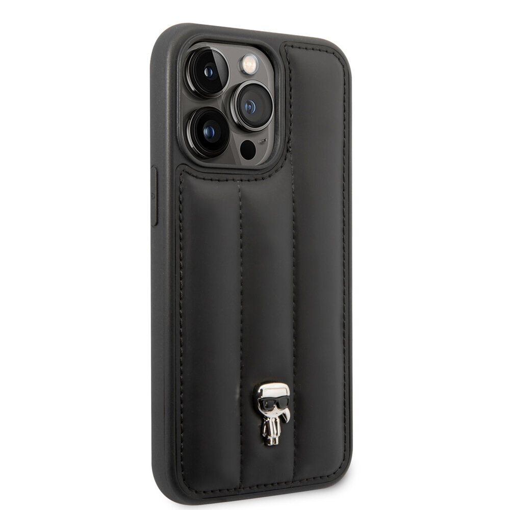 Karl Lagerfeld Karl Lagerfeld Coque arrière rigide pour iPhone 14 Pro - Puffy Ikonik Pin - Nylon - Noir Karl Lagerfeld Karl Lagerfeld Coque arrière rigide pour iPhone 14 Pro - Puffy Ikonik Pin - Nylon - Noir