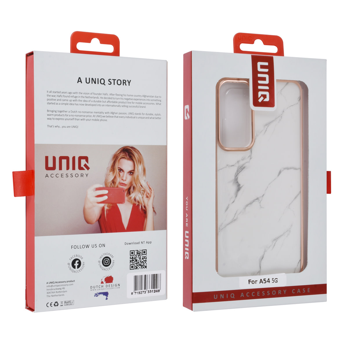 UNIQ Accessory UNIQ Accessory Galaxy A54 5G TPU Backcover - Marble, foto 4 van 4