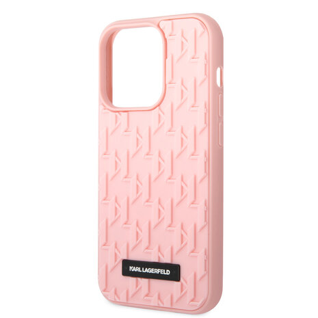 Karl Lagerfeld Karl Lagerfeld Coque arrière rigide pour iPhone 14 Pro - Saffiano Leather - Metal Logo - Rose Karl Lagerfeld Karl Lagerfeld Coque arrière rigide pour iPhone 14 Pro - Saffiano Leather - Metal Logo - Rose