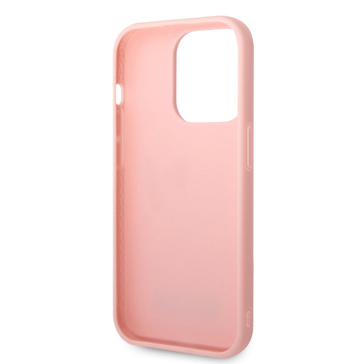 Karl Lagerfeld Karl Lagerfeld iPhone 14 Pro Hardcase Backcover - Saffiano Leather - Metal Logo - Roze, foto 6 van 6