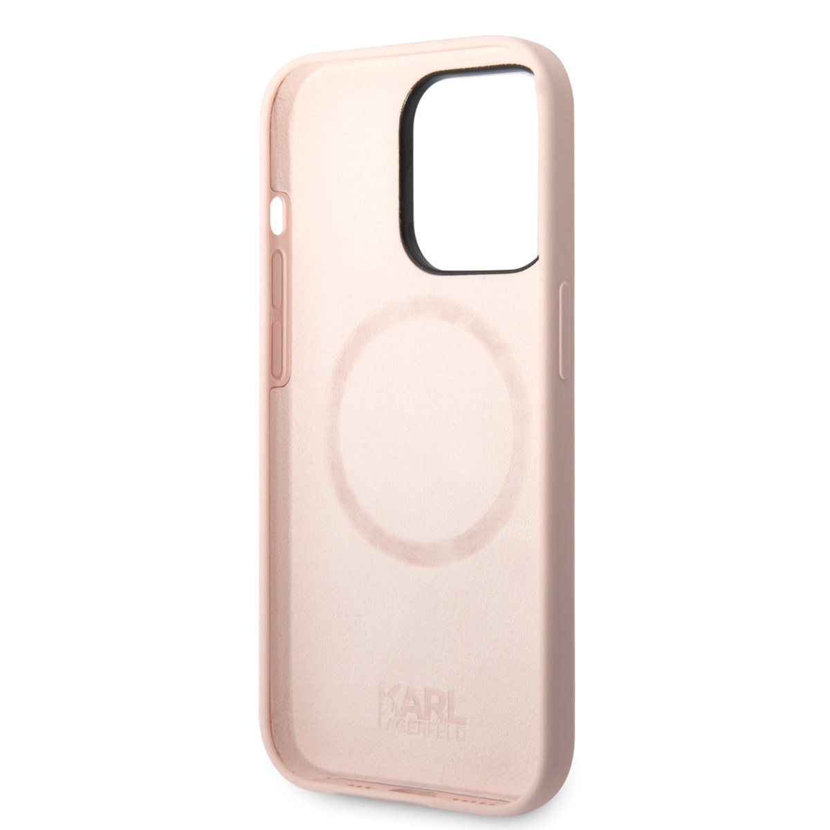 Karl Lagerfeld Karl Lagerfeld iPhone 14 Pro Max Hardcase Backcover - Karl's Head - Magsafe Compatible - Roze, foto 6 van 6
