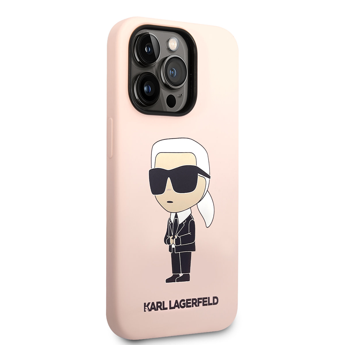 Karl Lagerfeld Karl Lagerfeld iPhone 14 Pro Max Hardcase Backcover - Ikonik NFT Karl - Magsafe Compatible - Roze, foto 4 van 6