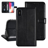 UNIQ Accessory UNIQ Accessory iPhone X-Xs Book-Case hul - Kartenhalter für 3 Karten - Magnetverschluss - Schwarz UNIQ Accessory UNIQ Accessory iPhone X-Xs Book-Case hul - Kartenhalter für 3 Karten - Magnetverschluss - Schwarz